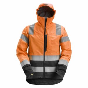 Reflexní nepromokavá bunda AllroundWork, tř. 3 oranžová/černá