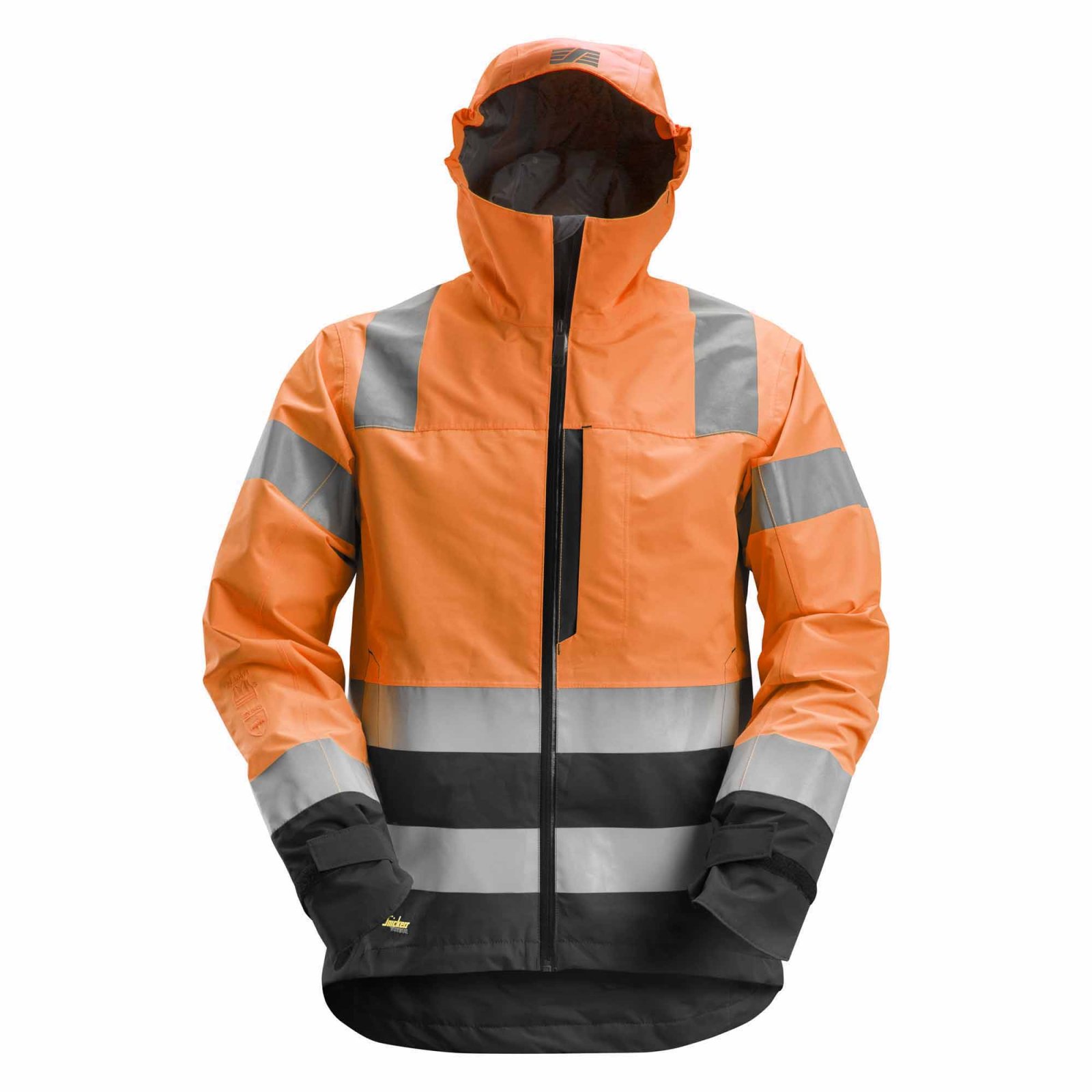 Reflexní nepromokavá bunda AllroundWork, tř. 3 oranžová/černá