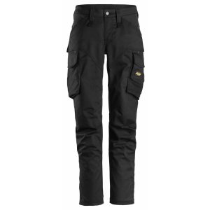 Pracovní kalhoty AllroundWork Stretch bez kolenních kapes dámské  černé