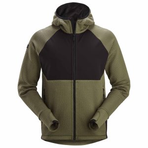 Mikina FlexiWork Active Comfort s kapucí khaki/černá