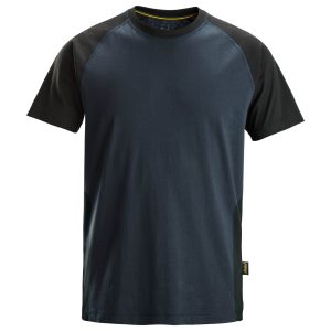 Tričko s krátkým raglánovým rukávem modro-černé