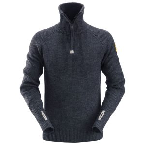 Vlněný svetr s ½ zipem